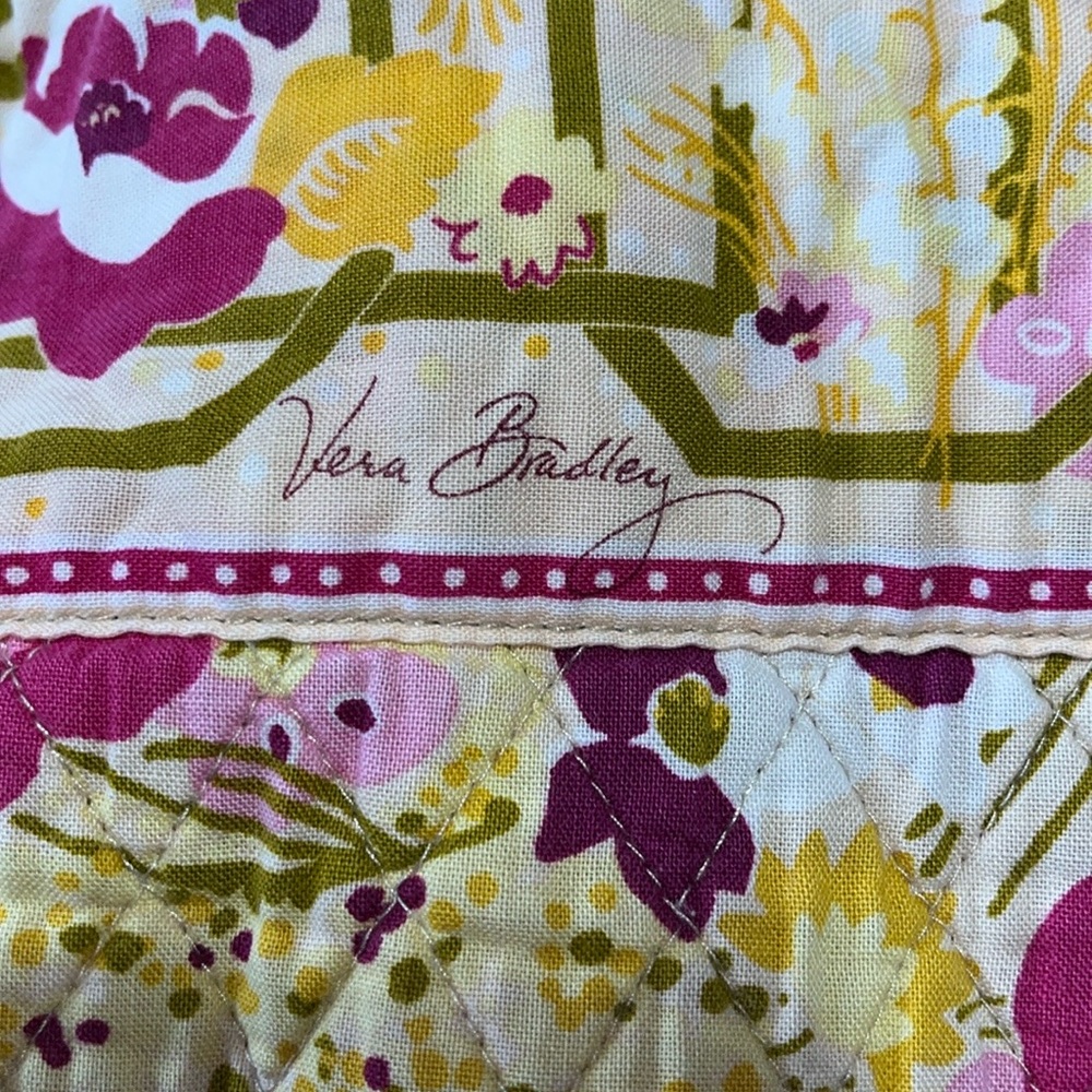 Vera Bradley Floral Quilted Tote Bag - Pink and Yellow - Picture 3 of 8